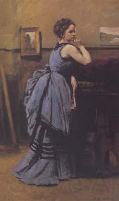 Jean Baptiste Camille  Corot La dame en bleu (mk11)